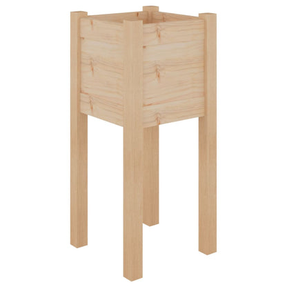 Plantenbakken 3X3X70 Cm Massief Grenenhout 2 1 Naturel
