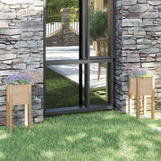 Plantenbakken 2 st massief grenenhout 31x31x70 cm