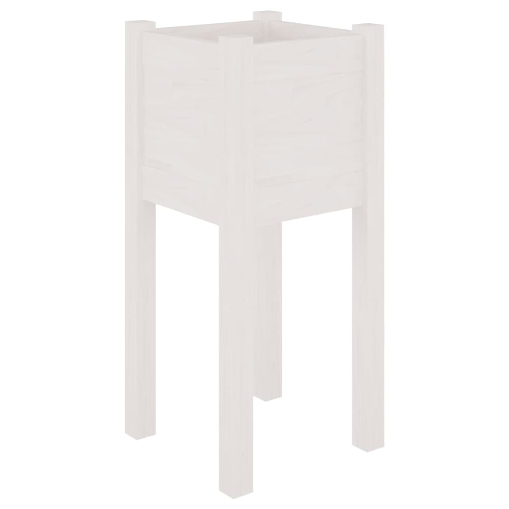 Plantenbakken 3X3X70 Cm Massief Grenenhout 2 1 Wit