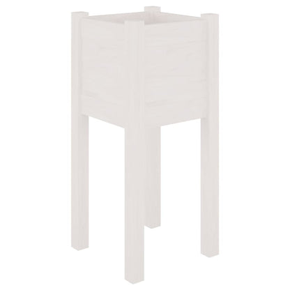 Plantenbakken 3X3X70 Cm Massief Grenenhout 2 1 Wit