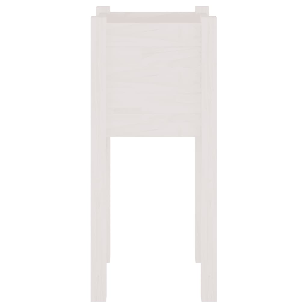 Plantenbakken 3X3X70 Cm Massief Grenenhout 2 1 Wit