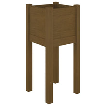 Plantenbak 3X3X70 Cm Massief Grenenhout 1 Honingbruin
