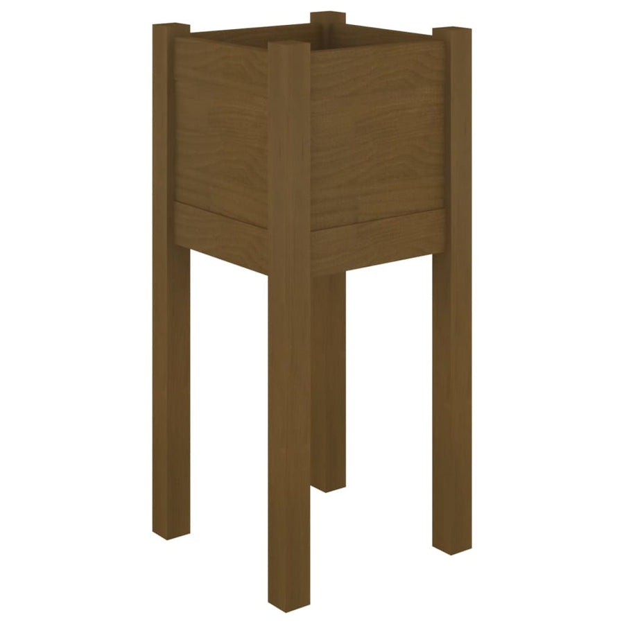 Plantenbak 3X3X70 Cm Massief Grenenhout 1 Honingbruin