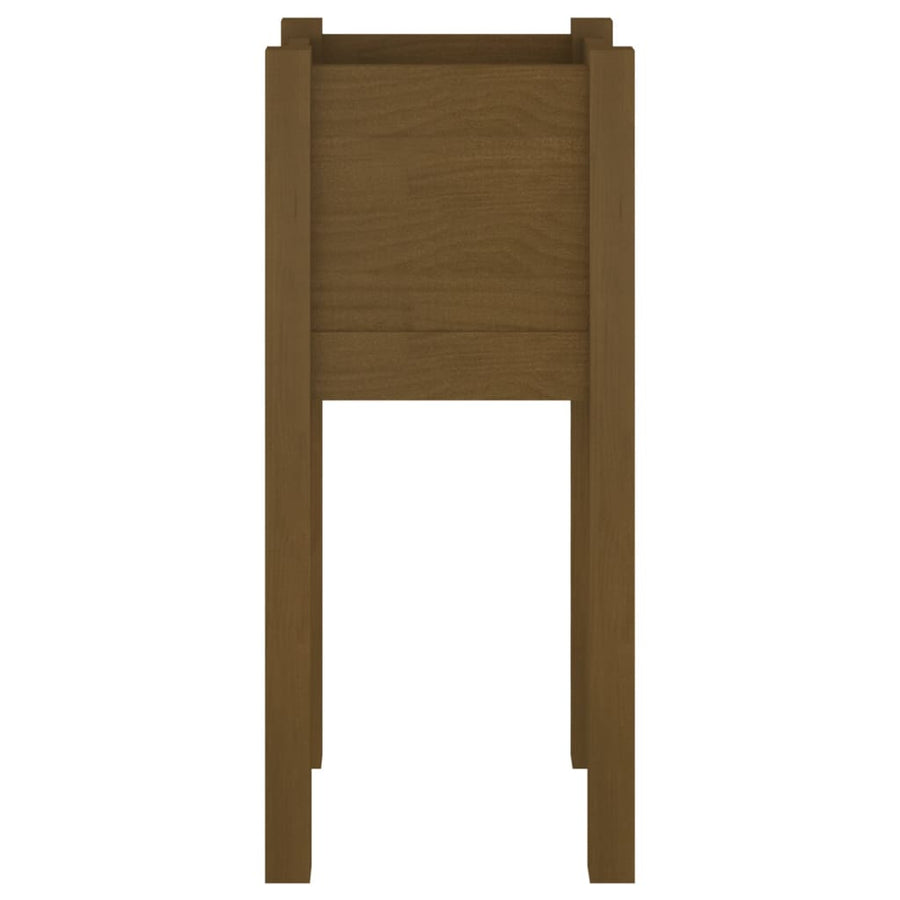Plantenbak 3X3X70 Cm Massief Grenenhout 1 Honingbruin