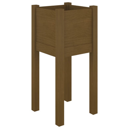Plantenbakken 3X3X70 Cm Massief Grenenhout 2 1 Honingbruin
