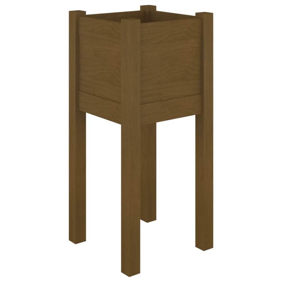 Plantenbakken 3X3X70 Cm Massief Grenenhout 2 1 Honingbruin