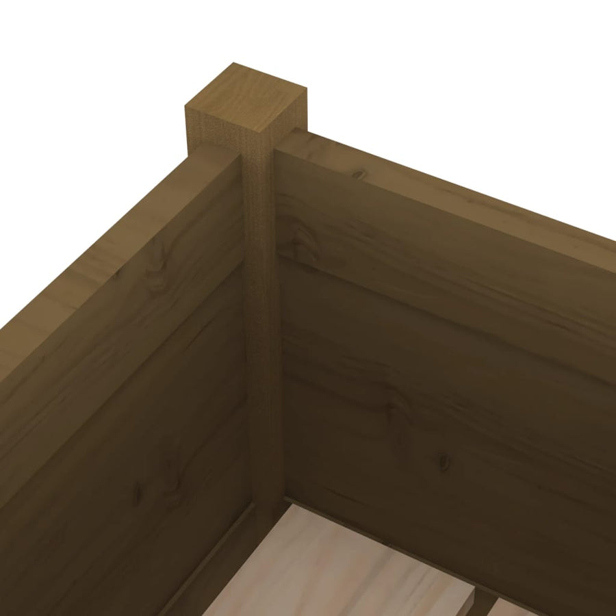 Plantenbakken 3X3X70 Cm Massief Grenenhout 2 1 Honingbruin
