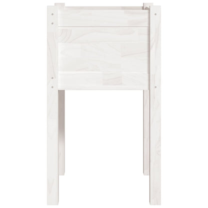 Plantenbak 40X40X70 Cm Massief Grenenhout 1 Wit