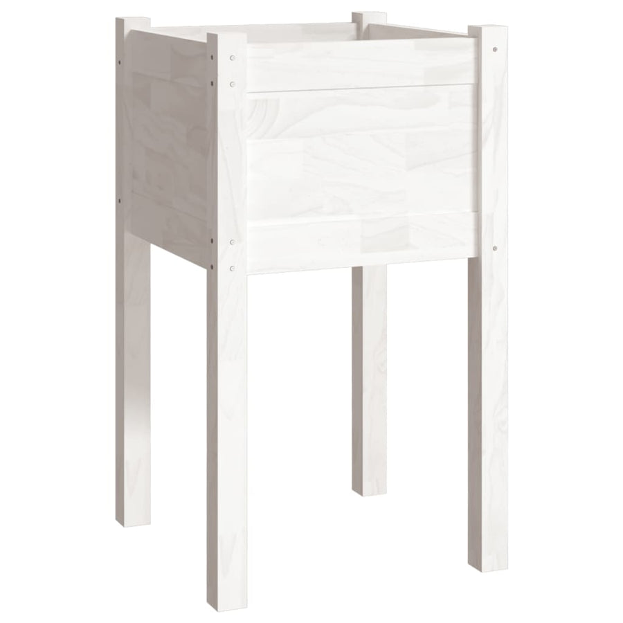 Plantenbakken 40X40X70 Cm Massief Grenenhout 2 1 Wit