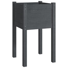 Plantenbak 40X40X70 Cm Massief Grenenhout 1 Grijs