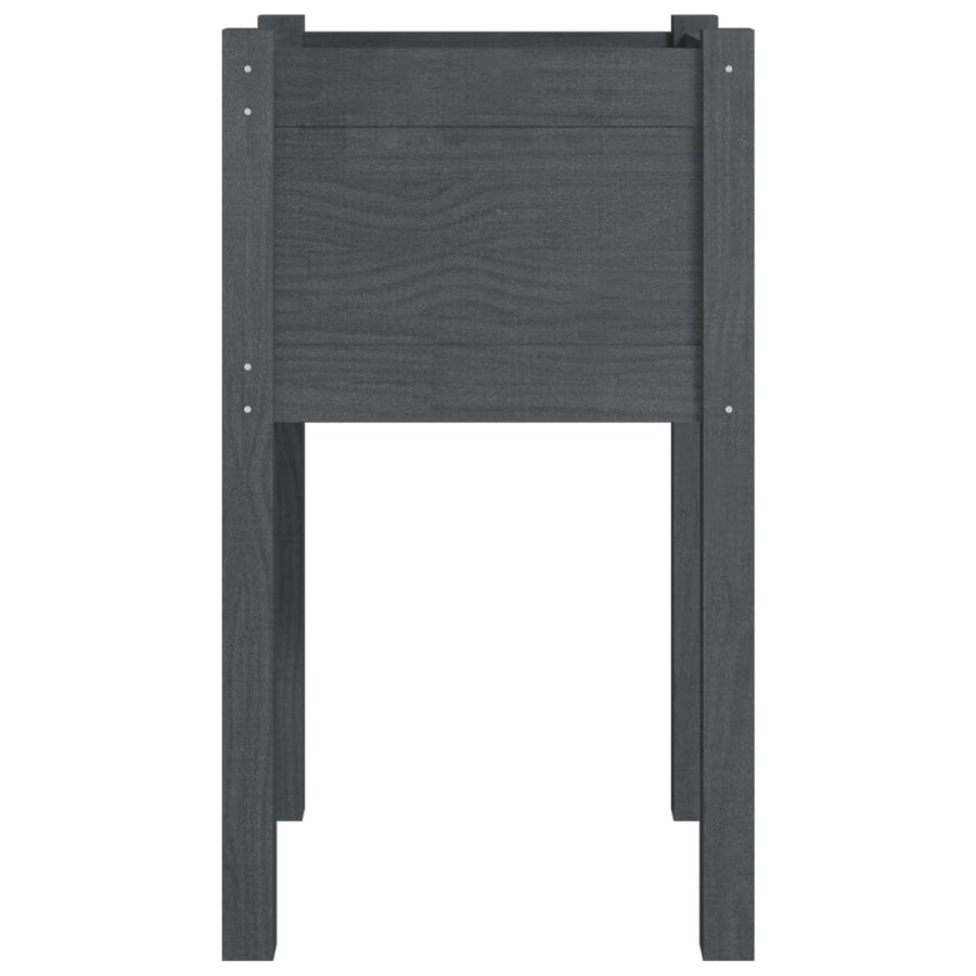 Plantenbak 40X40X70 Cm Massief Grenenhout 1 Grijs