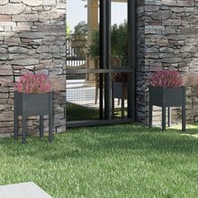 Plantenbakken 40X40X70 Cm Massief Grenenhout 2 1 Grijs