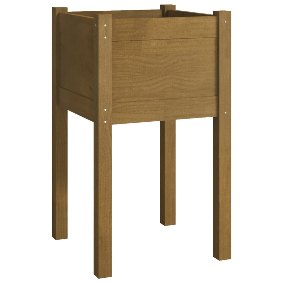Plantenbak 40X40X70 Cm Massief Grenenhout 1 Honingbruin
