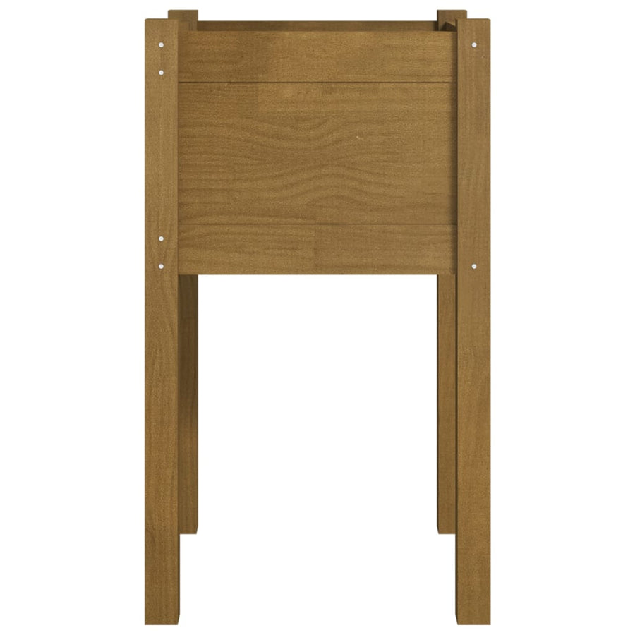 Plantenbak 40X40X70 Cm Massief Grenenhout 1 Honingbruin