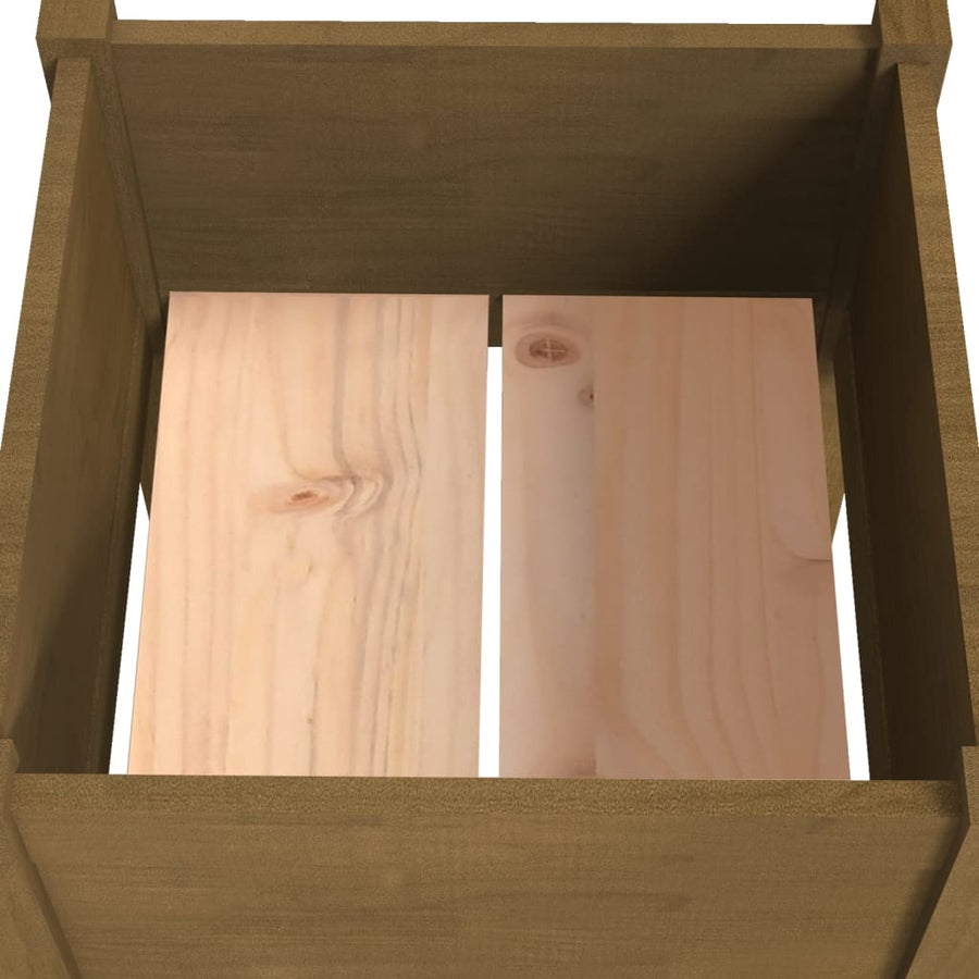Plantenbak 40X40X70 Cm Massief Grenenhout 1 Honingbruin