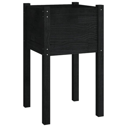 Plantenbakken 40X40X70 Cm Massief Grenenhout 2 1 Zwart