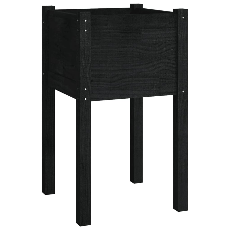 Plantenbakken 40X40X70 Cm Massief Grenenhout 2 1 Zwart