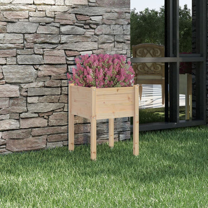 Plantenbak 50X50X70 Cm Massief Grenenhout 1 Naturel