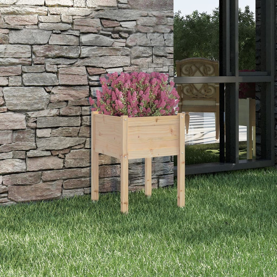 Plantenbak 50X50X70 Cm Massief Grenenhout 1 Naturel