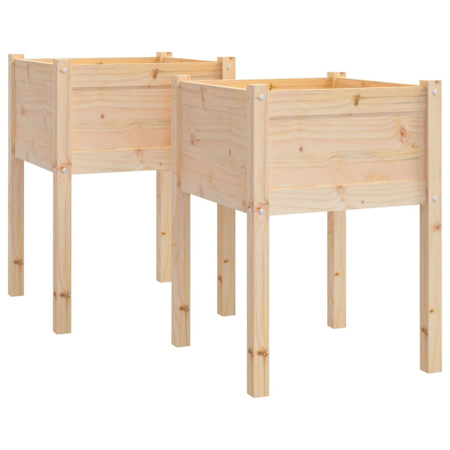 Plantenbakken 50X50X70 Cm Massief Grenenhout 2 1 Naturel