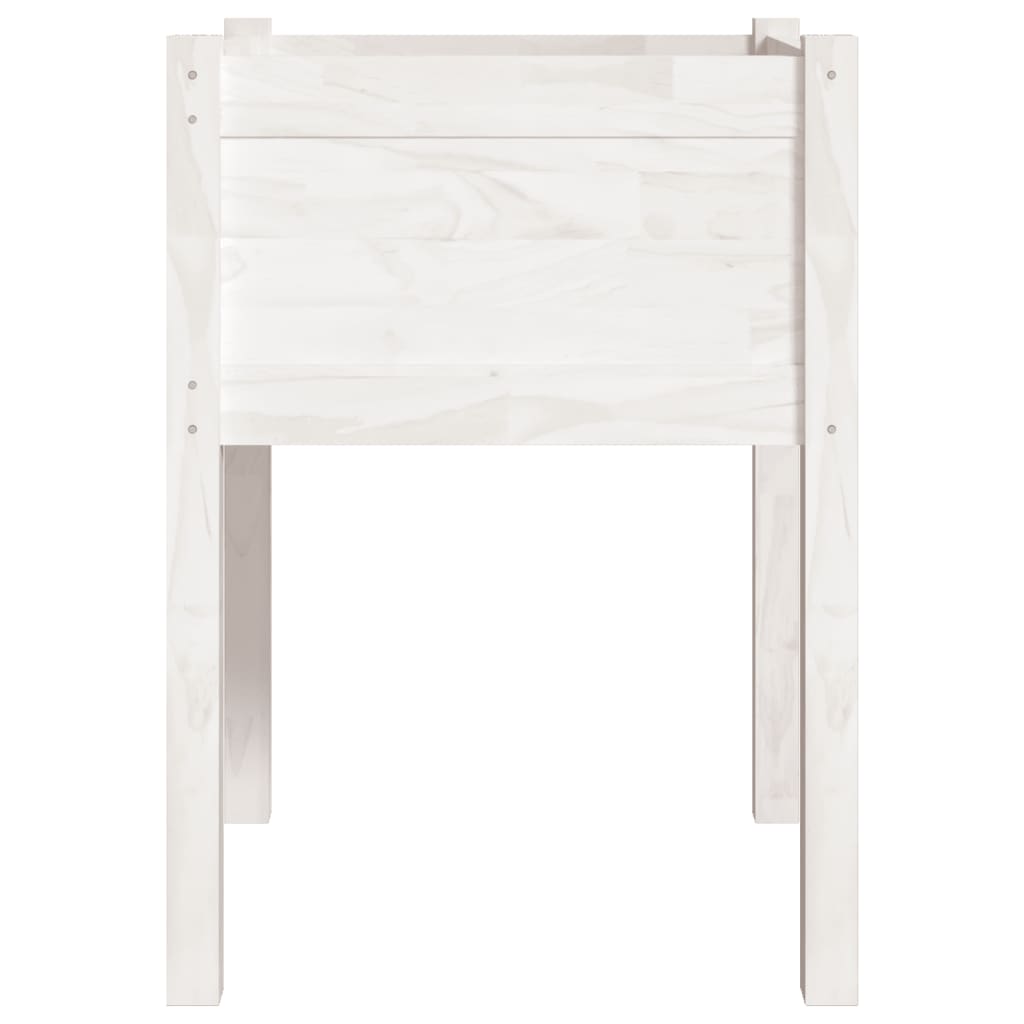 Plantenbak 50X50X70 Cm Massief Grenenhout 1 Wit