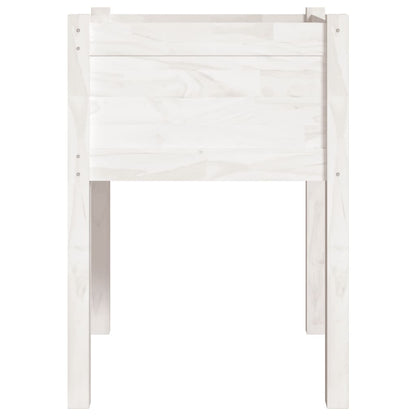 Plantenbak 50X50X70 Cm Massief Grenenhout 1 Wit