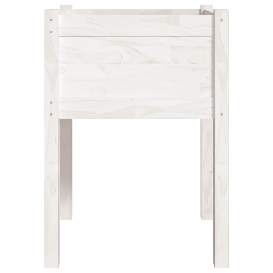 Plantenbak 50X50X70 Cm Massief Grenenhout 1 Wit