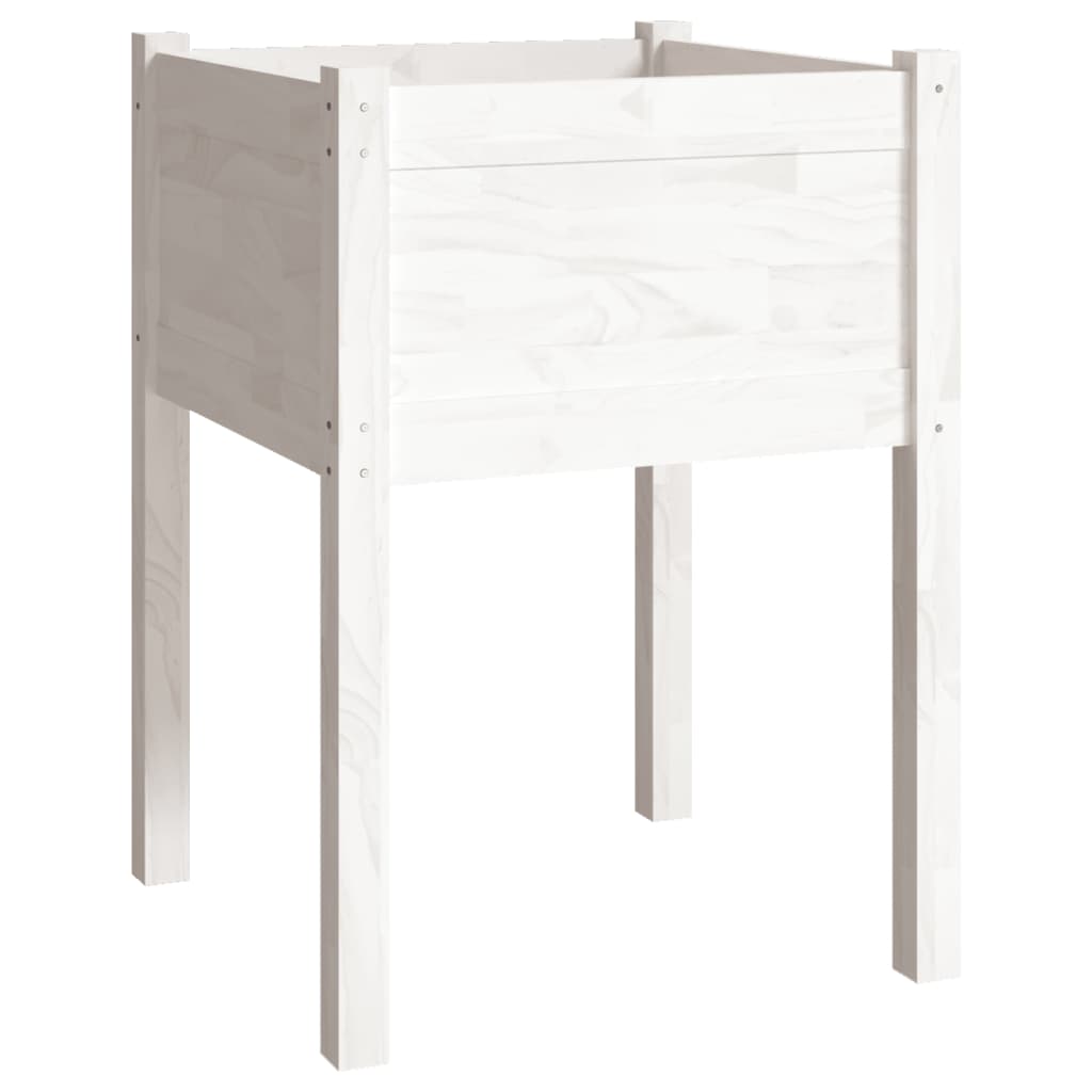 Plantenbakken 50X50X70 Cm Massief Grenenhout 2 1 Wit