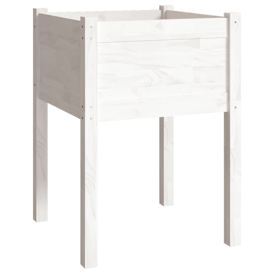 Plantenbakken 50X50X70 Cm Massief Grenenhout 2 1 Wit