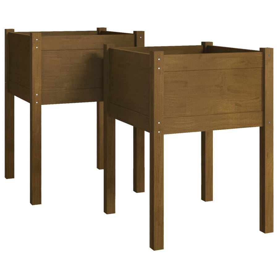 Plantenbaken 50X50X70 Cm Massief Grenenhout 2 1 Honingbruin