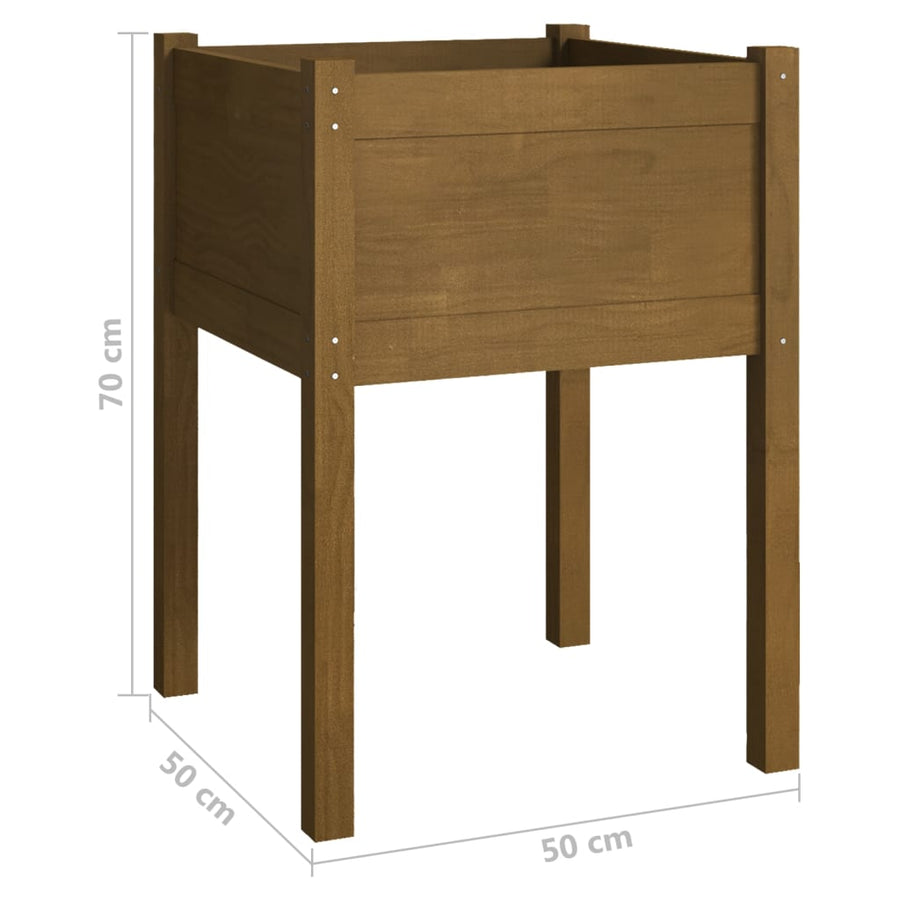 Plantenbaken 50X50X70 Cm Massief Grenenhout 2 1 Honingbruin