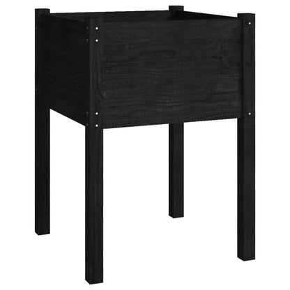 Plantenbak 50X50X70 Cm Massief Grenenhout 1 Zwart