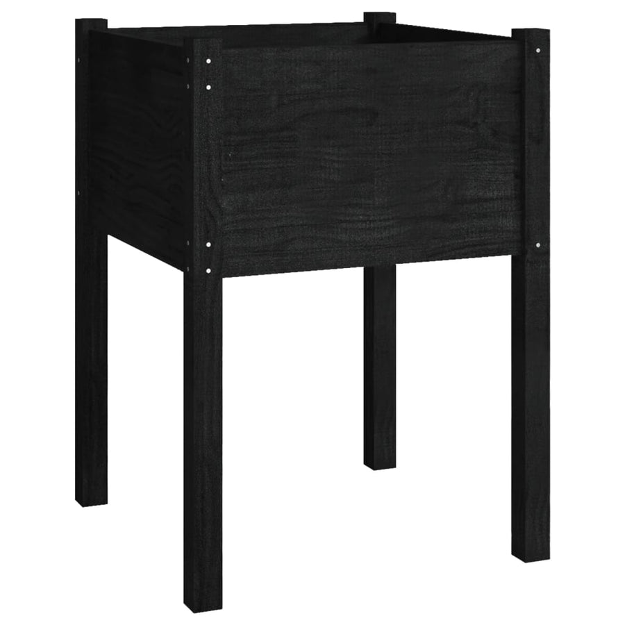 Plantenbak 50X50X70 Cm Massief Grenenhout 1 Zwart