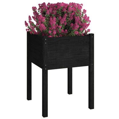 Plantenbak 50X50X70 Cm Massief Grenenhout 1 Zwart