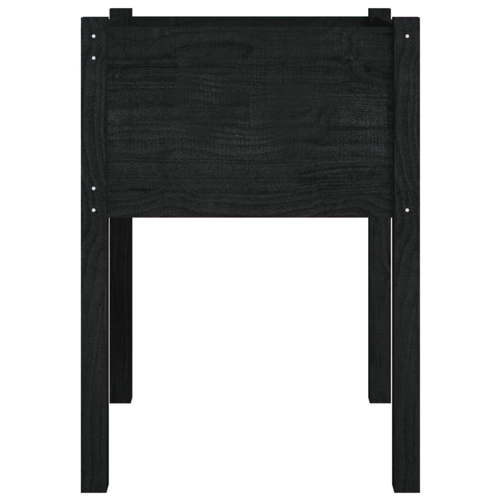 Plantenbak 50X50X70 Cm Massief Grenenhout 1 Zwart