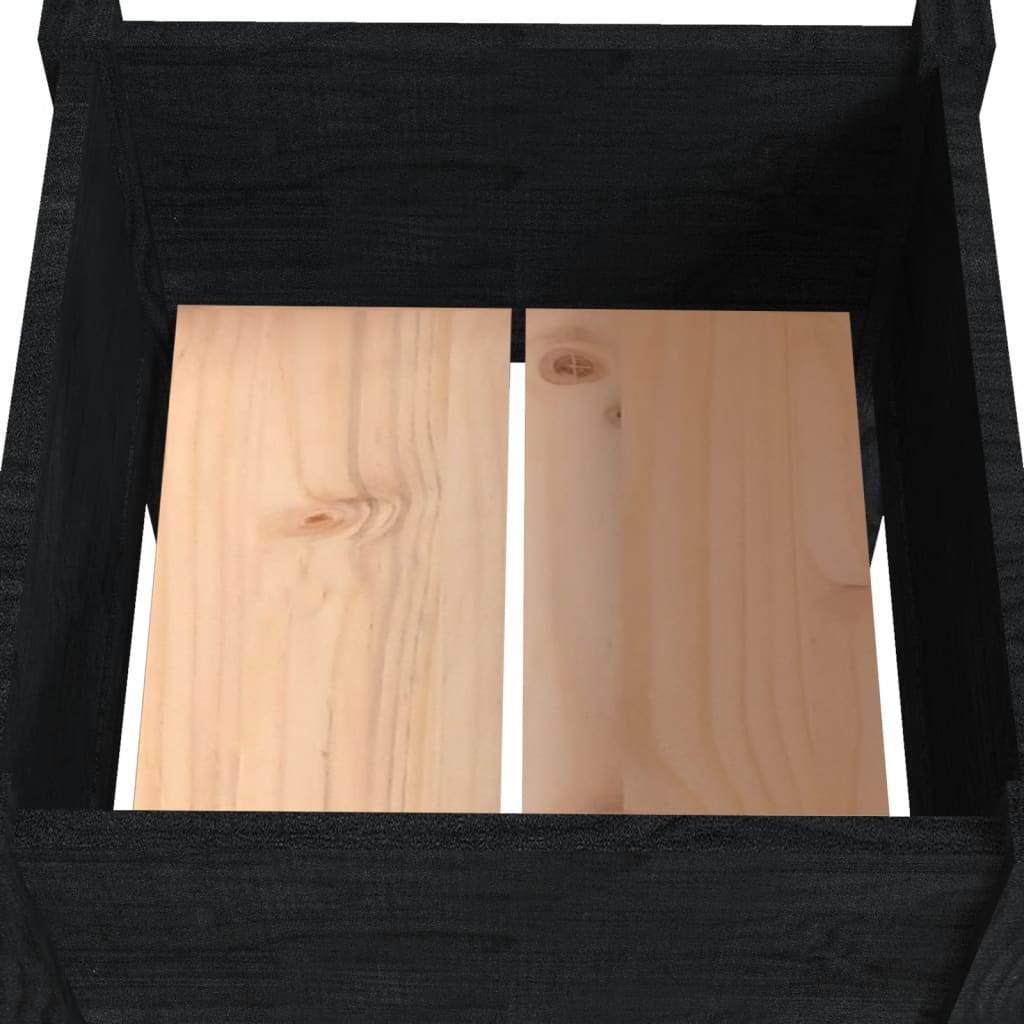 Plantenbak 50X50X70 Cm Massief Grenenhout 1 Zwart