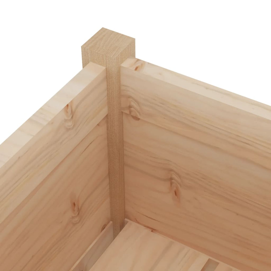 Plantenbak 70X70X70 Cm Massief Grenenhout 1 Naturel
