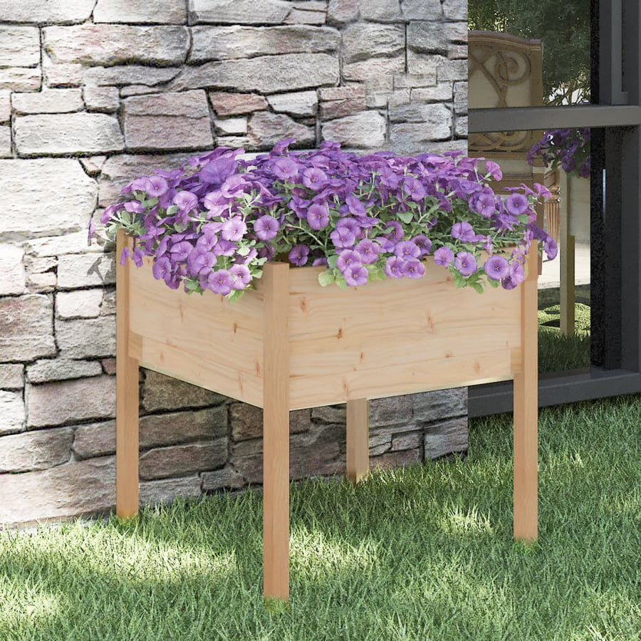 Plantenbak 70X70X70 Cm Massief Grenenhout 1 Naturel