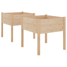 Plantenbakken 70X70X70 Cm Massief Grenenhout 2 Naturel