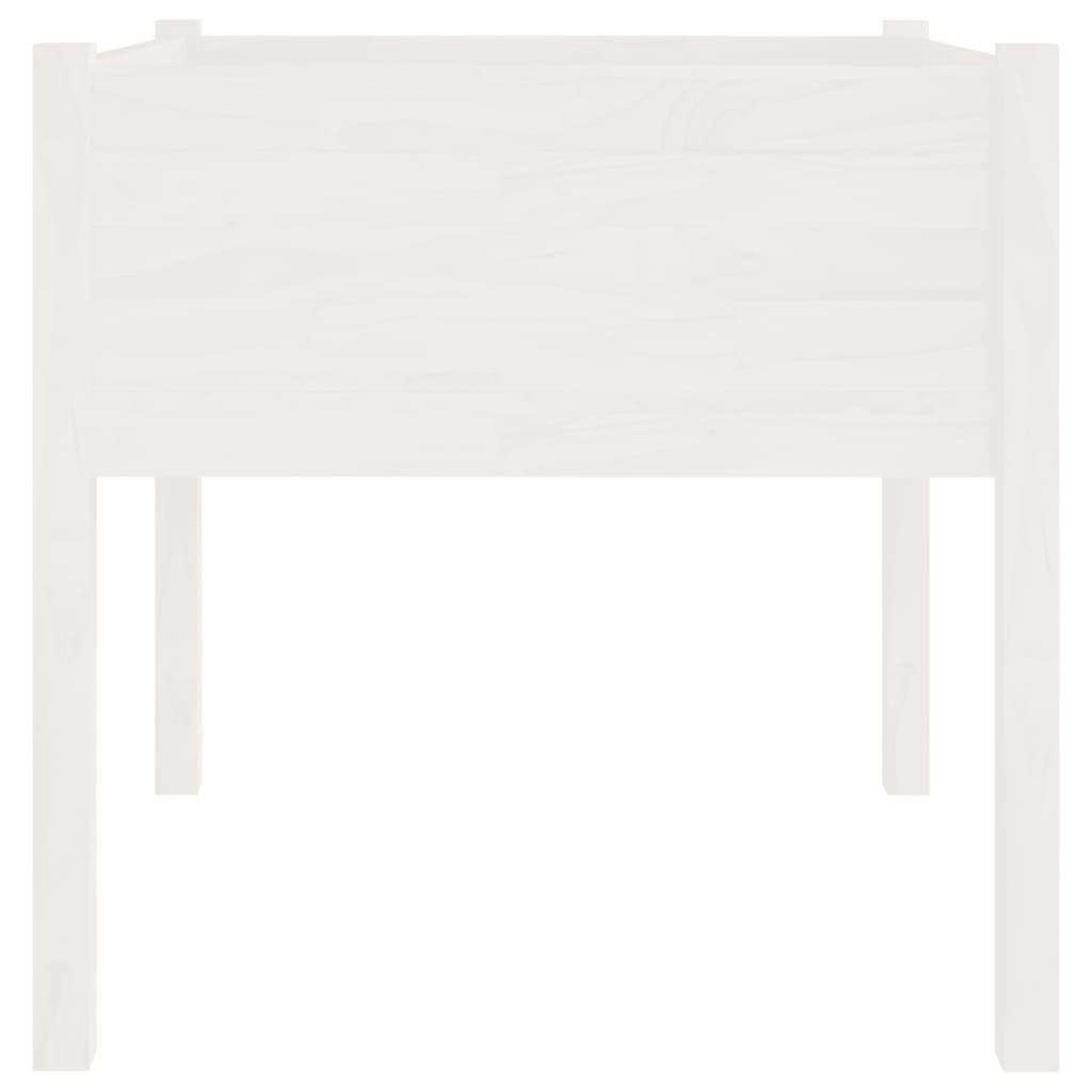 Plantenbak 70X70X70 Cm Massief Grenenhout 1 Wit