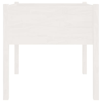 Plantenbak 70X70X70 Cm Massief Grenenhout 1 Wit
