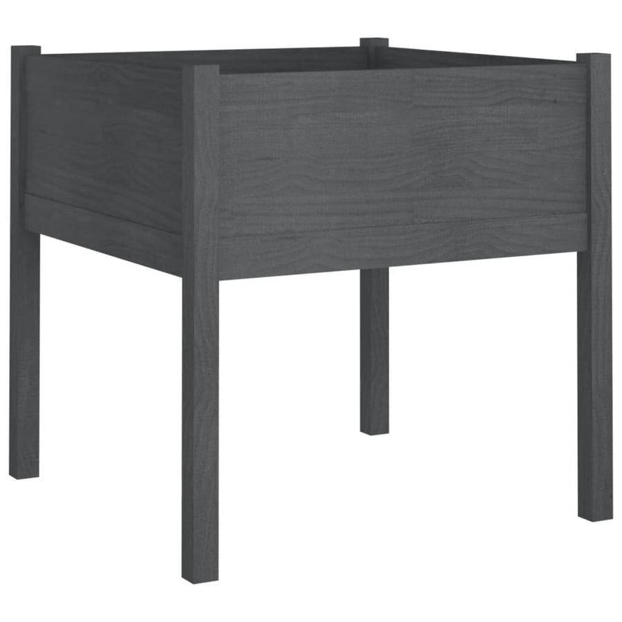 Plantenbakken 70X70X70 Cm Massief Grenenhout 2 Grijs