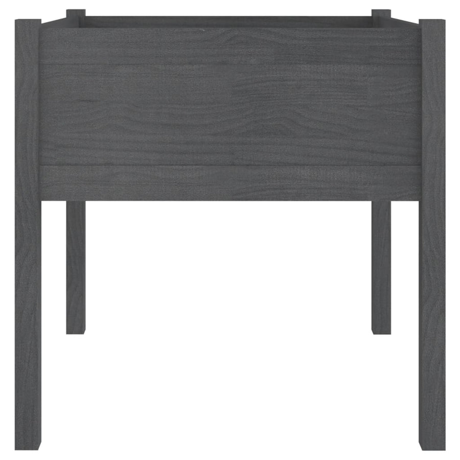 Plantenbakken 70X70X70 Cm Massief Grenenhout 2 Grijs