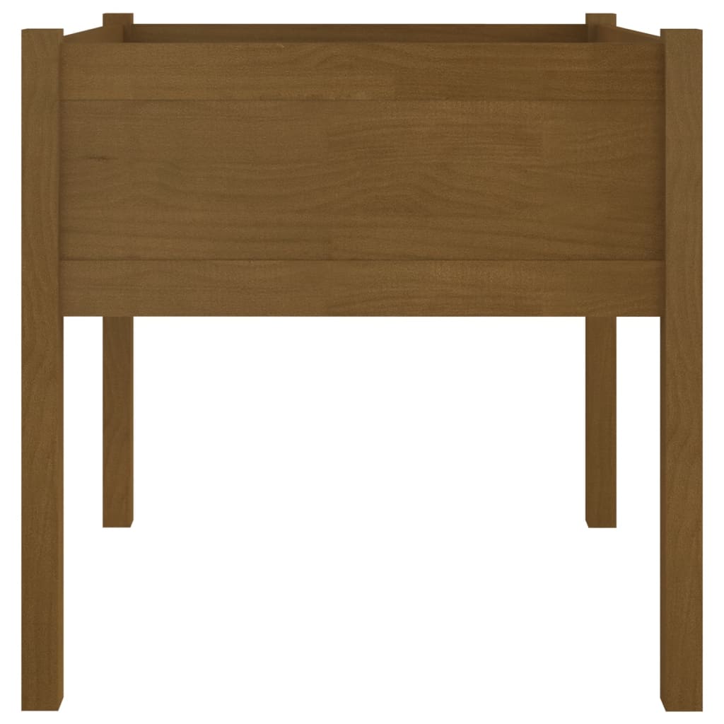 Plantenbak 70X70X70 Cm Massief Grenenhout 1 Honingbruin
