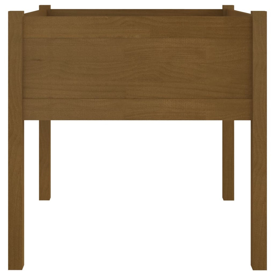Plantenbak 70X70X70 Cm Massief Grenenhout 1 Honingbruin