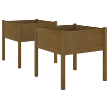 Plantenbakken 70X70X70 Cm Massief Grenenhout 2 Honingbruin