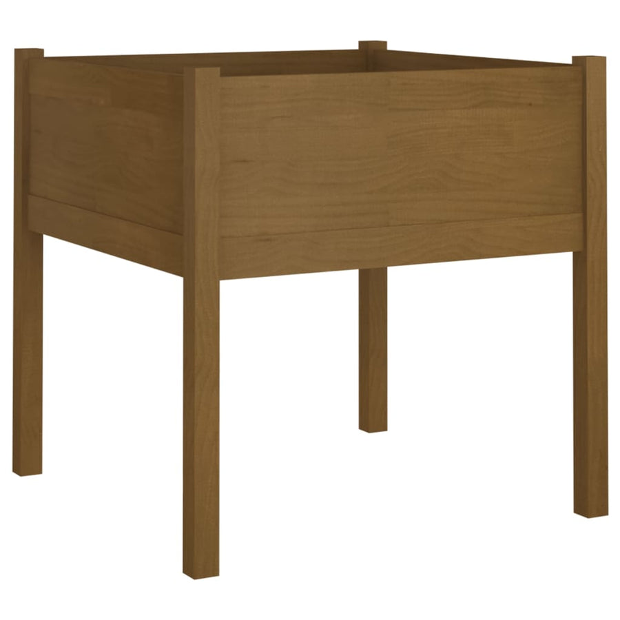 Plantenbakken 70X70X70 Cm Massief Grenenhout 2 Honingbruin