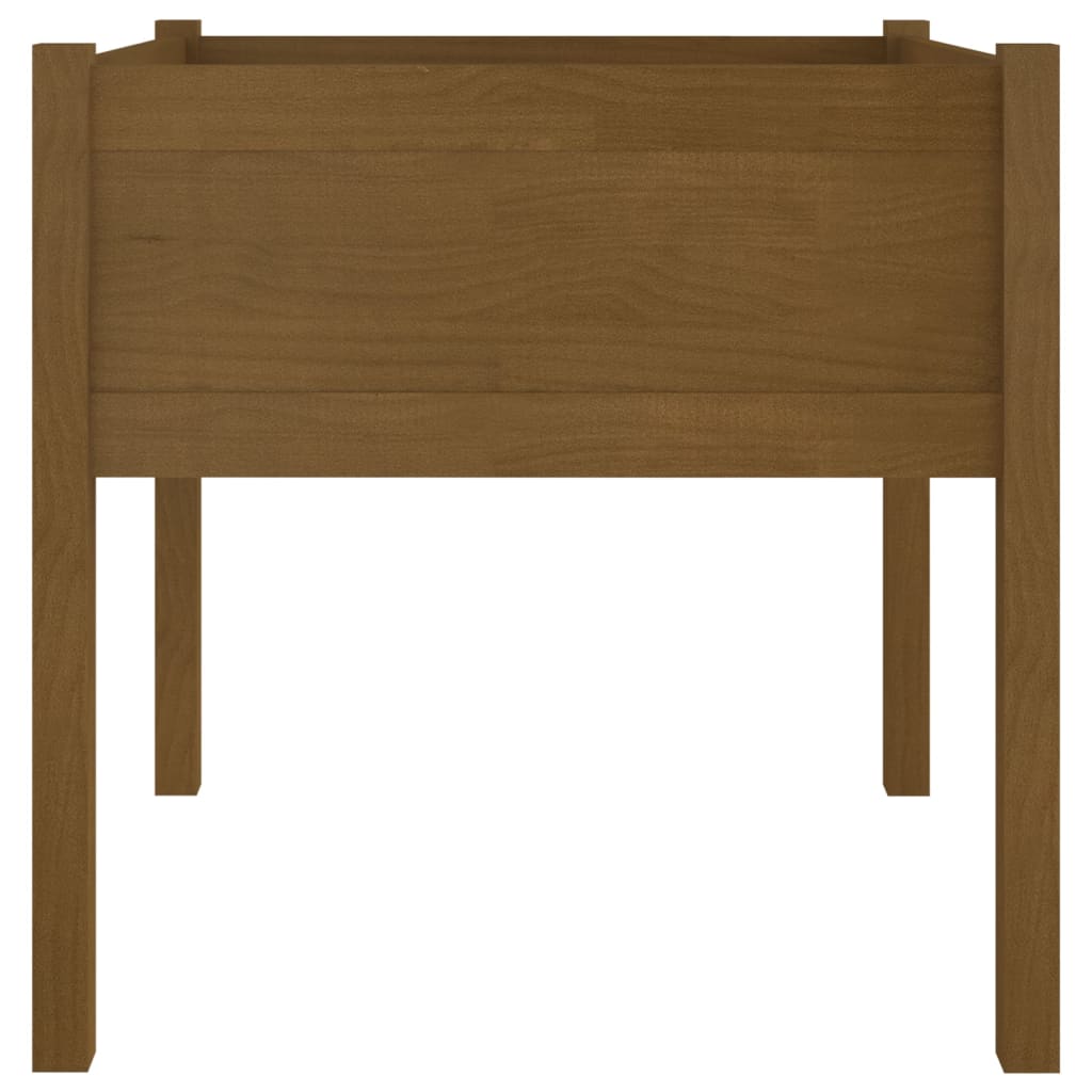 Plantenbakken 70X70X70 Cm Massief Grenenhout 2 Honingbruin