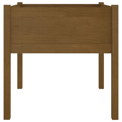 Plantenbakken 70X70X70 Cm Massief Grenenhout 2 Honingbruin