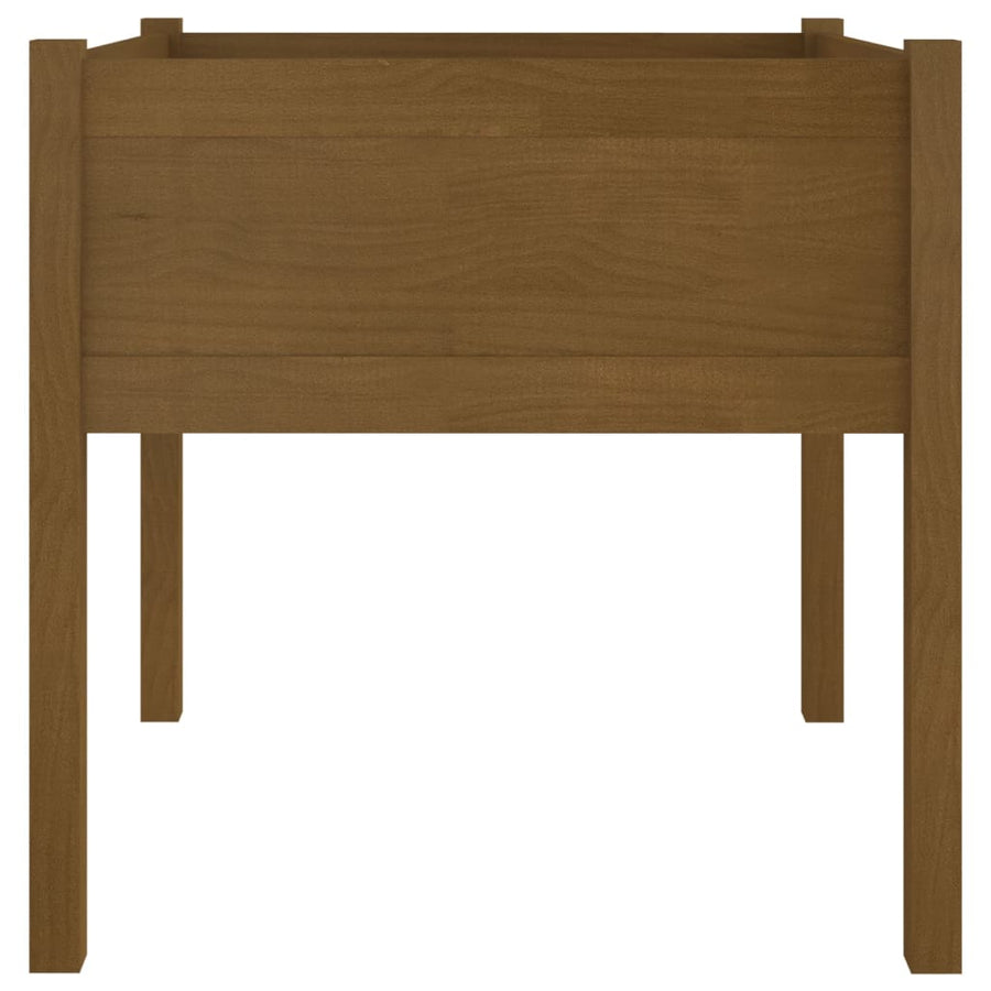 Plantenbakken 70X70X70 Cm Massief Grenenhout 2 Honingbruin